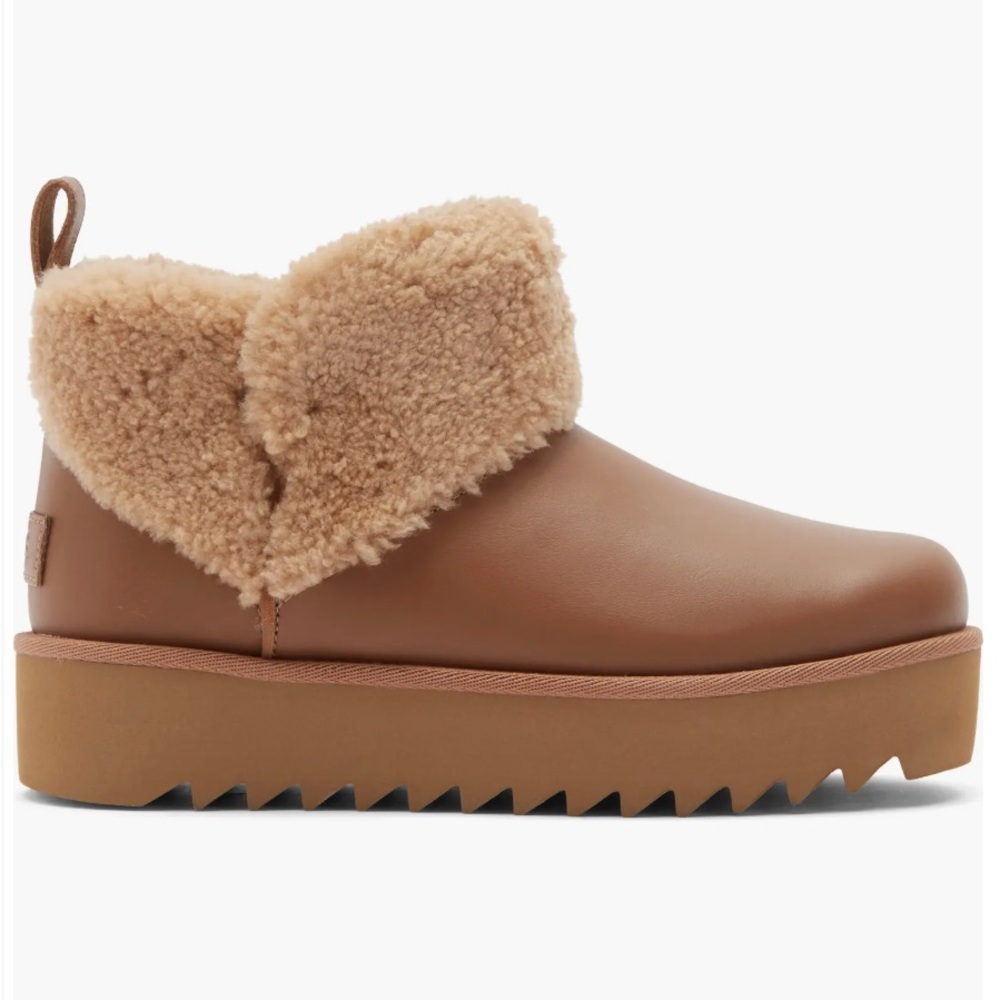UGG Ultra Mini Alina Curled Shearling Platform Boots – Like New – Size 9